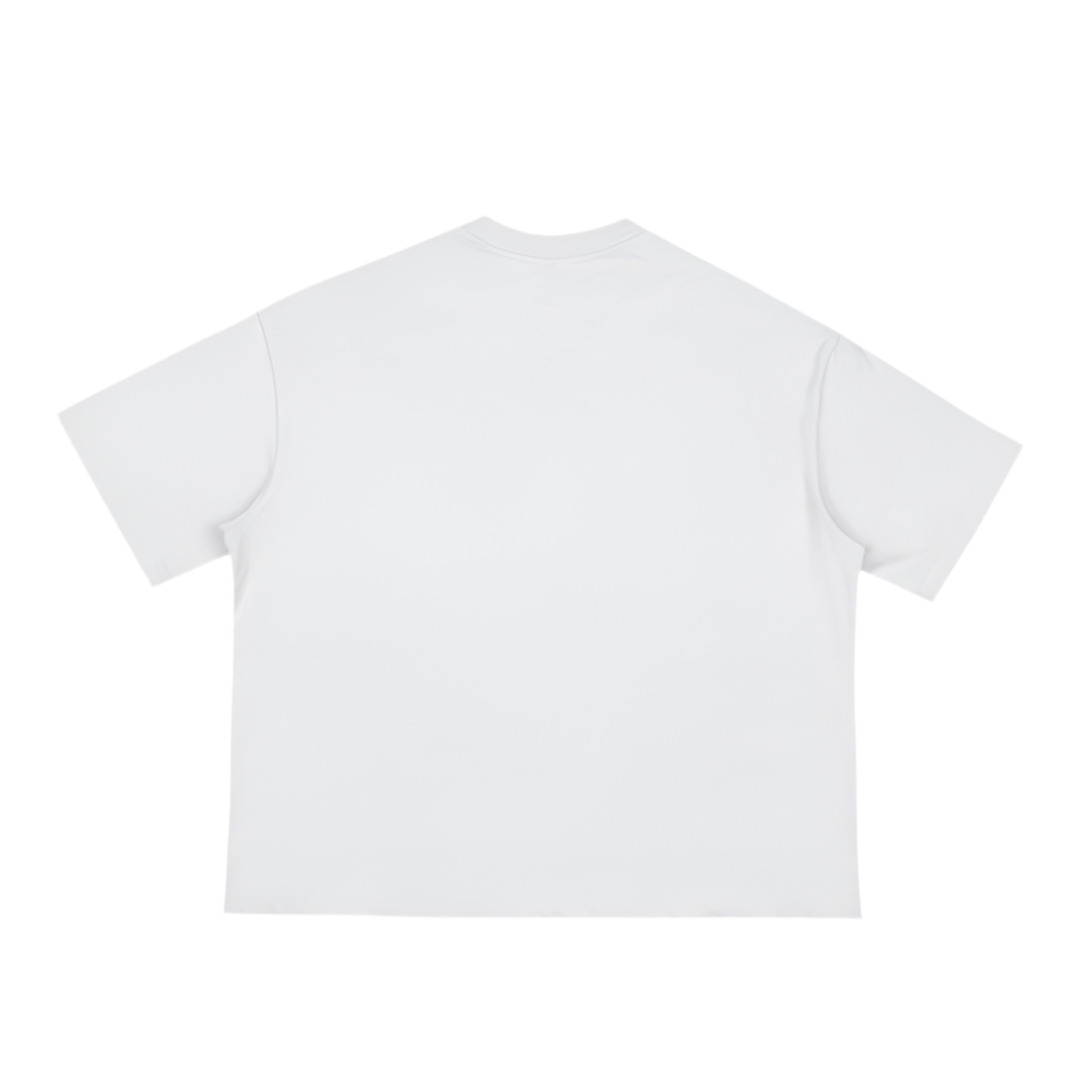Fake smiles boxy tee white