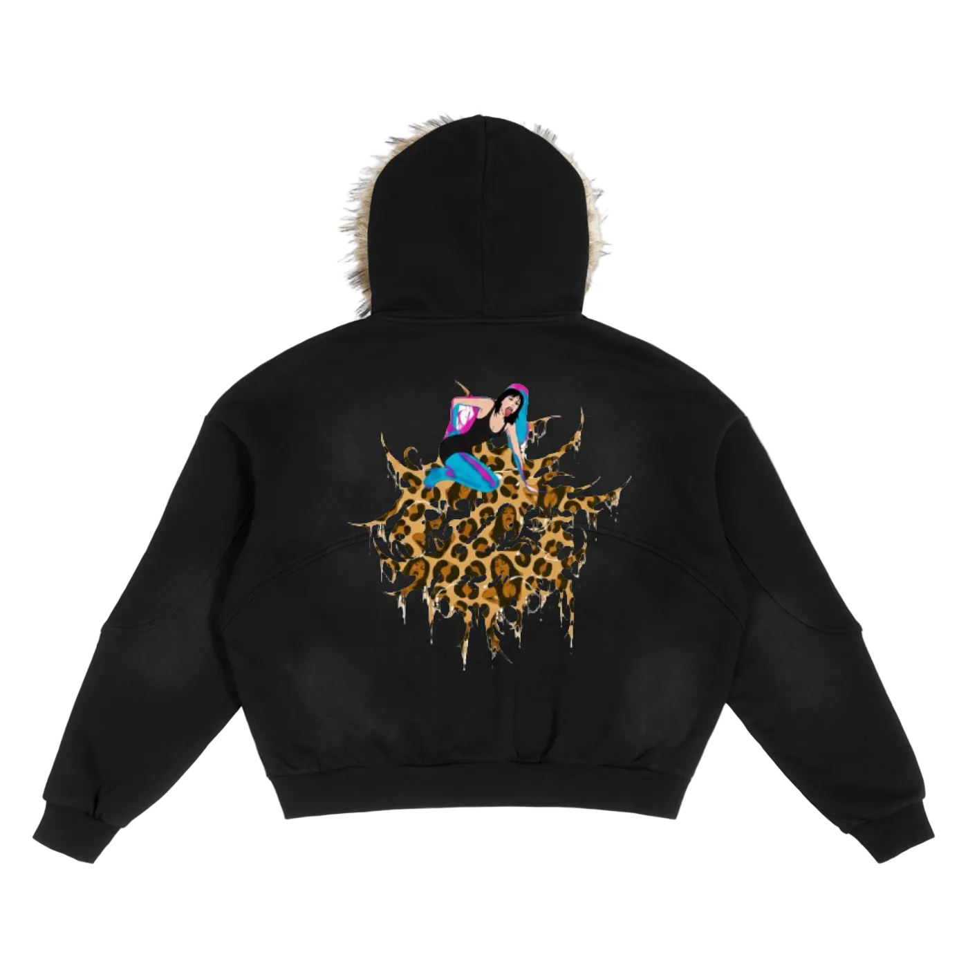 Raised in the Jungle Hoodie (Detachable Fur)