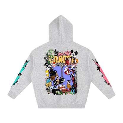 Planet zanity Wash Drop Shoulder Oversized Hoodie