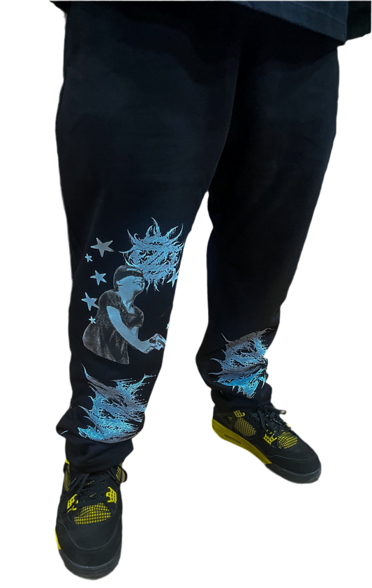 little star straight leg sweat pants