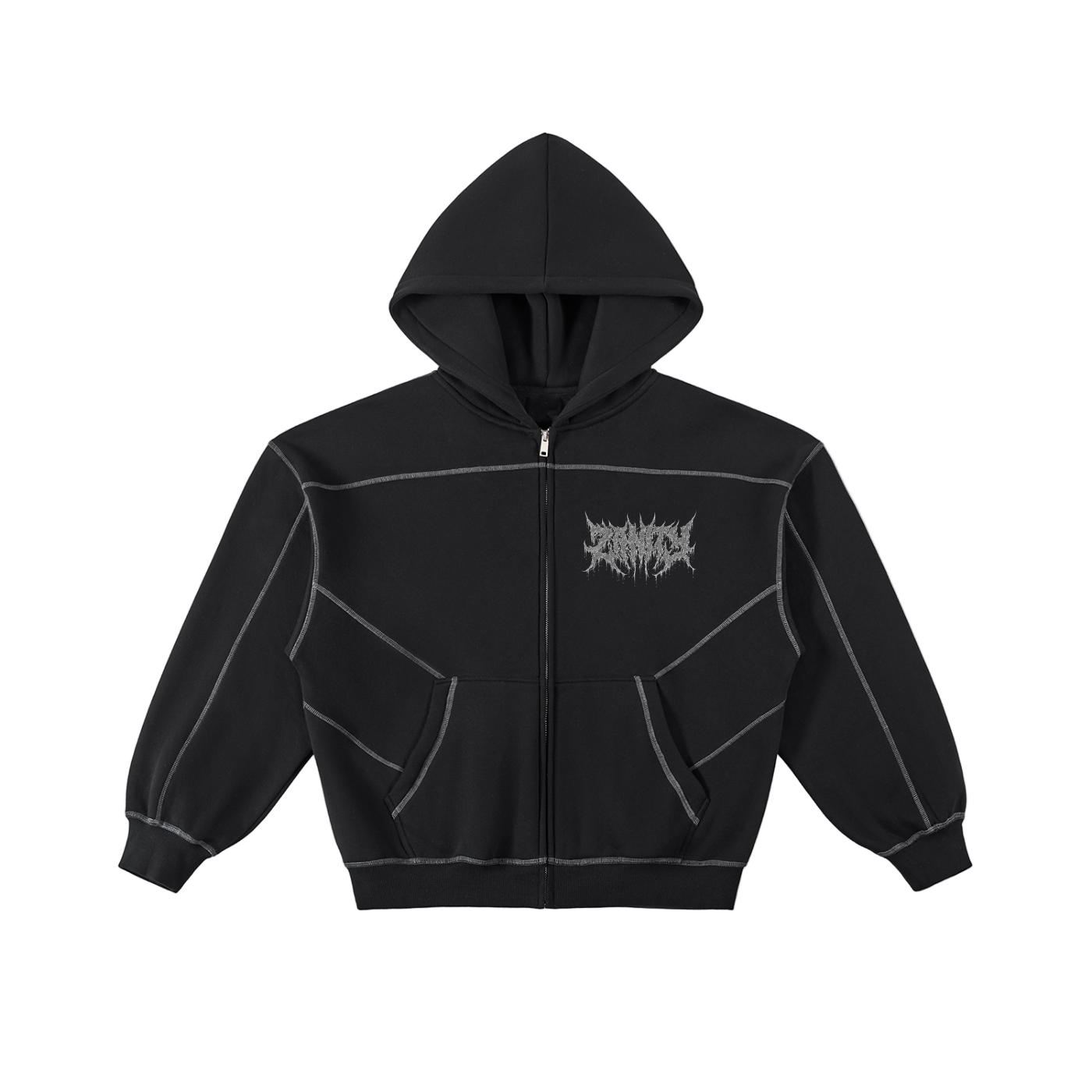 Oversewn Boxy Zip Hoodie