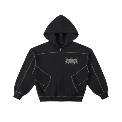 Oversewn Boxy Zip Hoodie