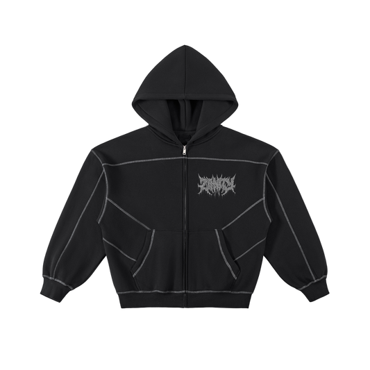 Oversewn Boxy Zip Hoodie